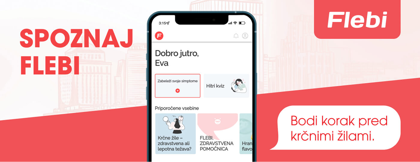 Aplikacija Flebi, vaša digitalna partnerica za ohranjanje zdravih ven
